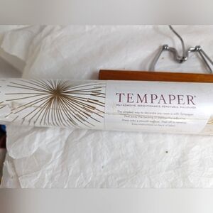 Tempaper Self Adhesive Removable Wallpaper "Goodbye Moon" Metallic Pattern